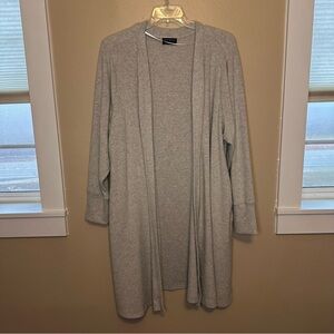 Lane Bryant Long Light Gray Women's Cardigan Size 26/28
